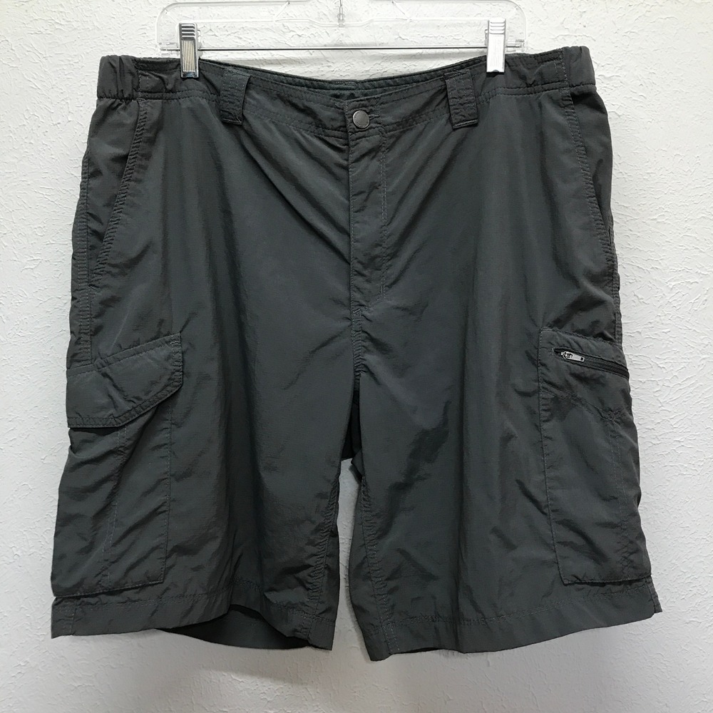 Columbia Cargo Shorts Mens 40 Grey Silver Ridge Hiking Outdoor AM4084